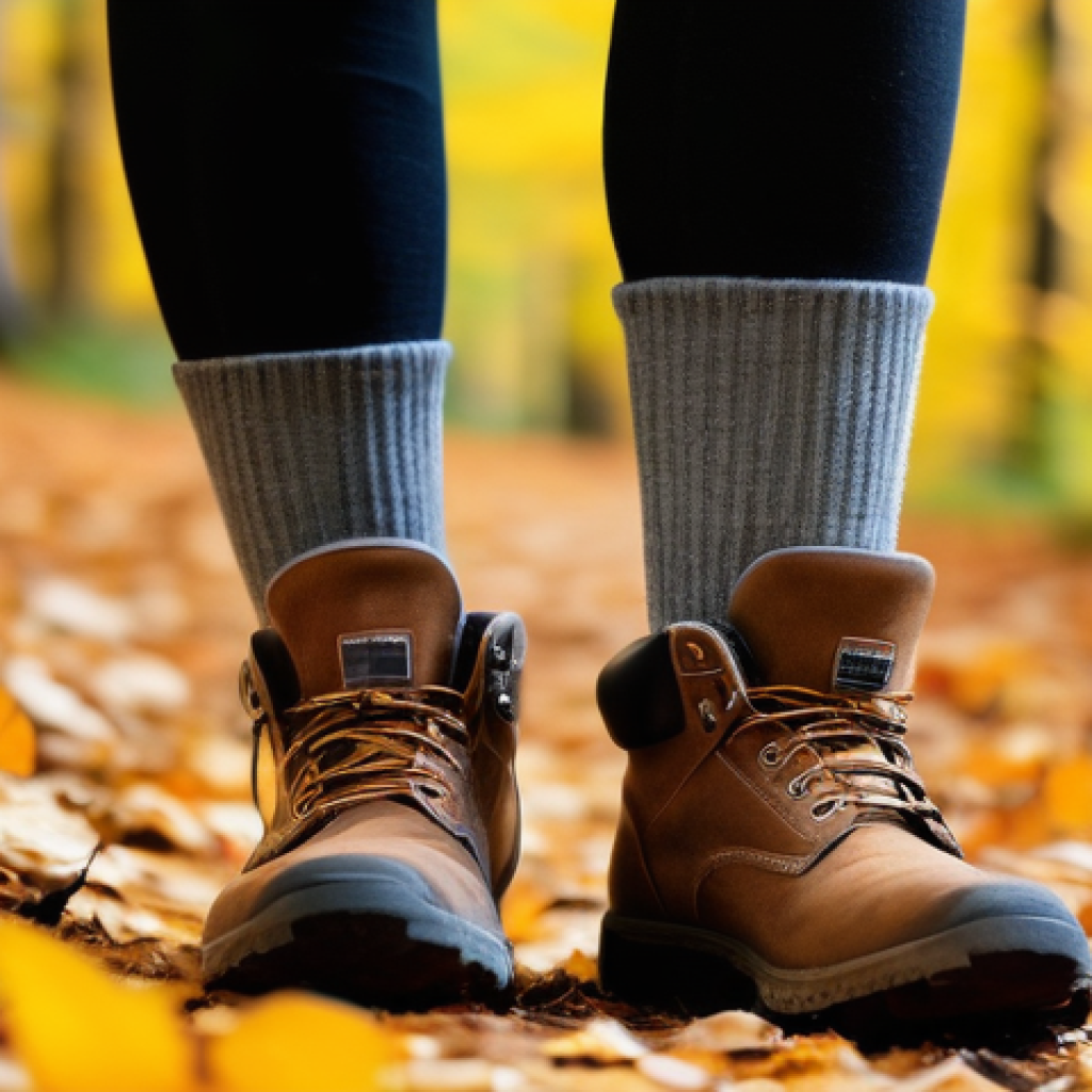학생용 방한 양말 추천 - Merino Wool Socks: The Adventurous Comfort**

A vibrant, detailed, close-up shot of a student's feet...