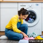 양말 수명 연장을 위한 세탁법 - **Prompt 1: Meticulous Sock Sorting in a Bright Laundry Room**
    A cheerful young woman, aged late...